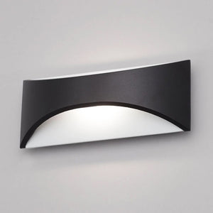 STROUD | Outdoor Curved Up Down Wall Light Fitting | 6W LED | 4000K Neutral White | IP44 | Black