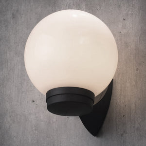 YORK | Outdoor Globe Wall Lantern Garden Light | E27 | IP44 | Black