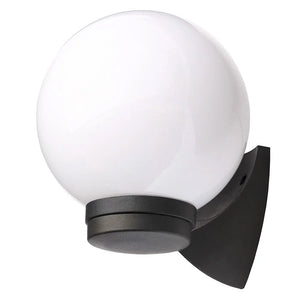 YORK | Outdoor Globe Wall Lantern Garden Light | E27 | IP44 | Black