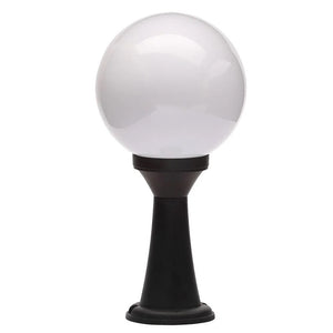 YORK | Outdoor Globe Post Mini Bollard Lantern Garden Light | E27 | IP44 | Black