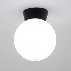 YORK | Outdoor Ceiling Globe Porch Entrance Lantern Light | E27 | IP44 | Black