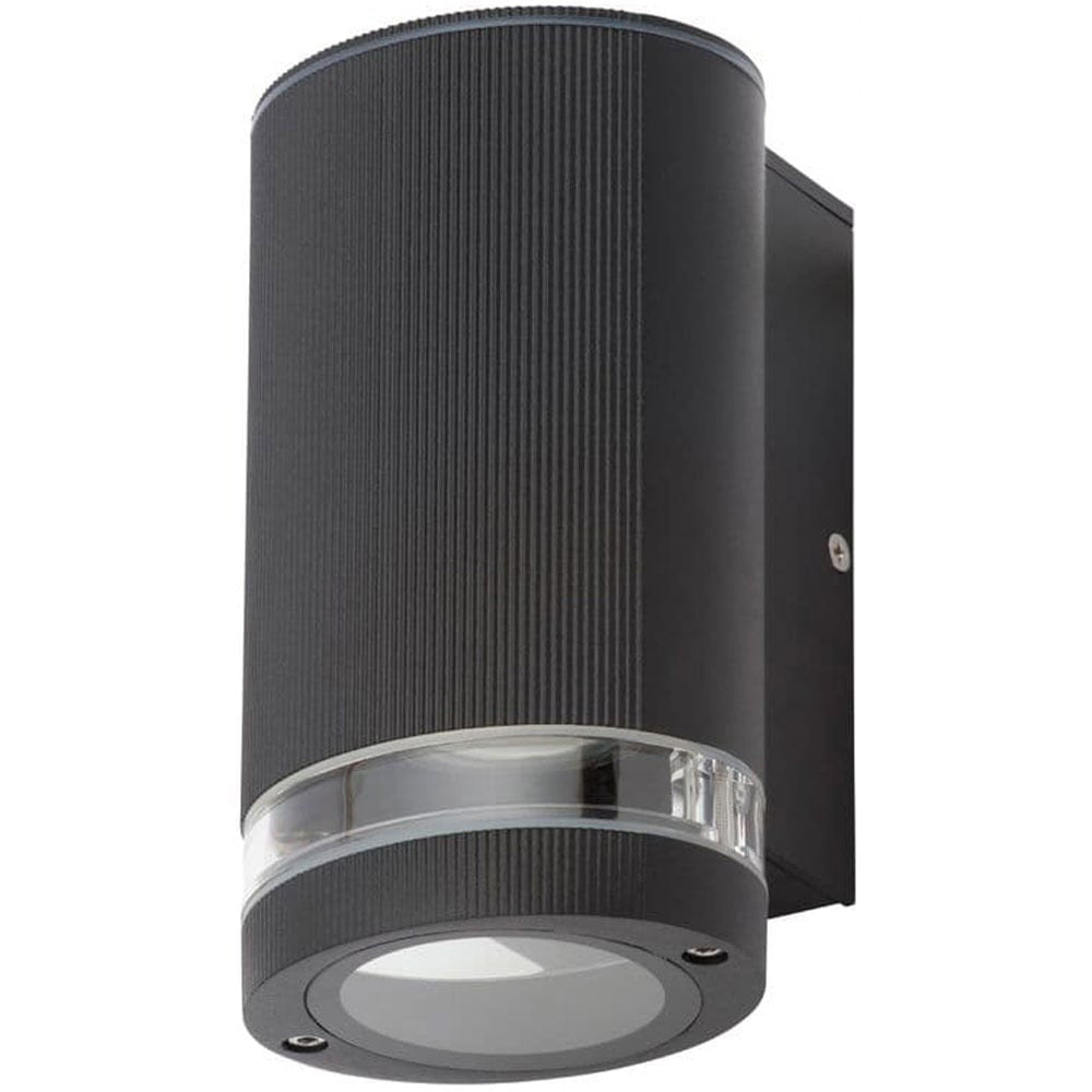 Helix 1 | Outdoor Down Wall Lantern Spot Light | GU10 | IP44 | Black