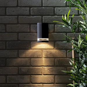 Helix 1 | Outdoor Down Wall Lantern Spot Light | GU10 | IP44 | Black