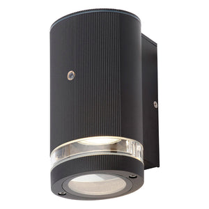 Helix 1 | Outdoor Porch Down Wall Lantern Spot Light | GU10 | IP44 | Black | Dusk to Dawn Sensor