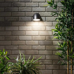 NEVIS | Outdoor Scoop Wall Down Light Fitting | GU10 | IP44 | Black