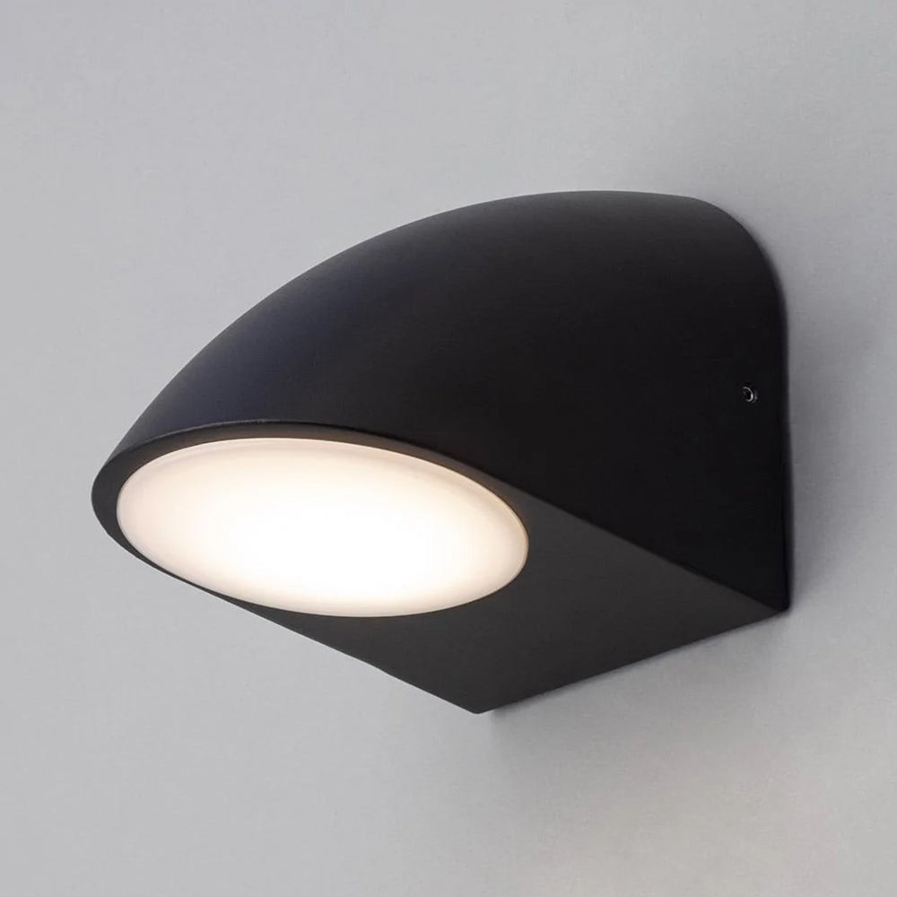 NEVIS | Outdoor Scoop Wall Down Light Fitting | GU10 | IP44 | Black