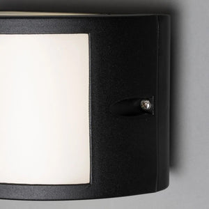 PAU | Outdoor Curved Bulkhead Wall Light Fitting | 10W LED | 4000K Neutral White | IP54 | Black