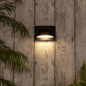 RENNES | Outdoor Curved Half Moon Down Wall Light Fitting | 10W LED | 4000K Neutral White | IP54 | Black