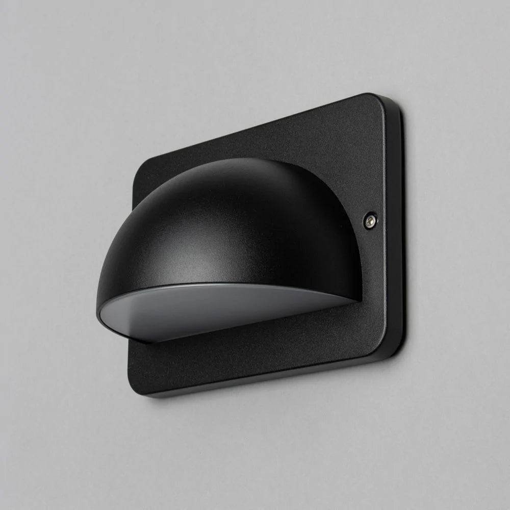 RENNES | Outdoor Curved Half Moon Down Wall Light Fitting | 10W LED | 4000K Neutral White | IP54 | Black