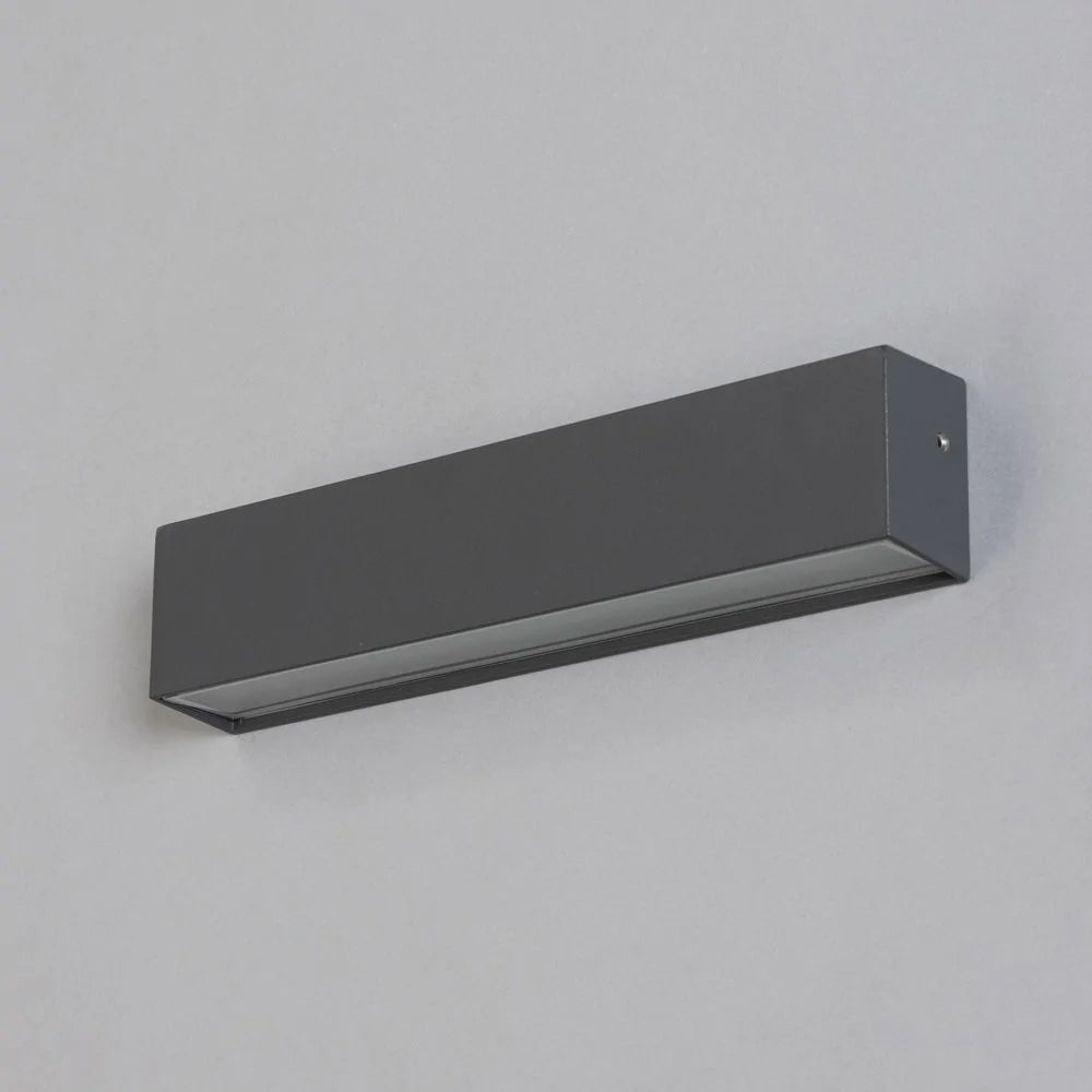 CANNES | Outdoor Linear Down Wall Light Fitting | 9W LED | 4000K Neutral White | IP54 | Anthracite