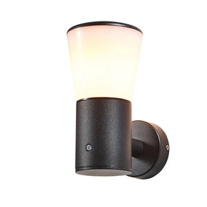 GAMMA | Outdoor Up Porch Lantern Wall Light | E27 | IP44 | Black | Photocell Dusk to Dawn Sensor