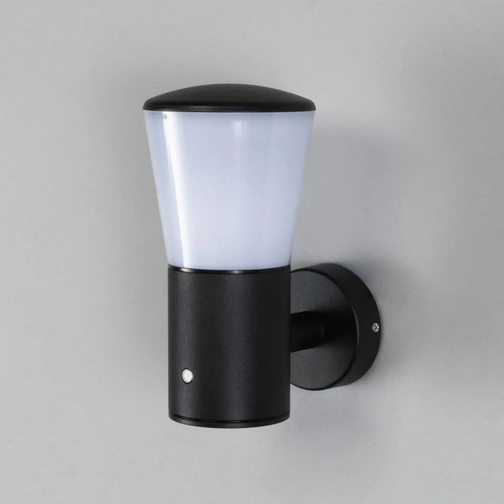 GAMMA | Outdoor Up Porch Lantern Wall Light | E27 | IP44 | Black | Photocell Dusk to Dawn Sensor