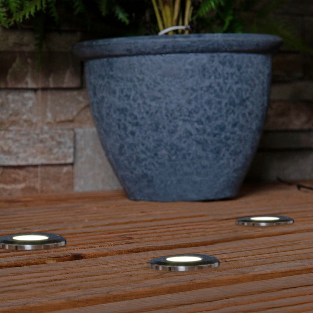 LAPIN | 4 x Outdoor Garden Deck / Ground Light Kit | 4 x 3W LED | IP65 | Stainless Steel | 4000K Neutral White