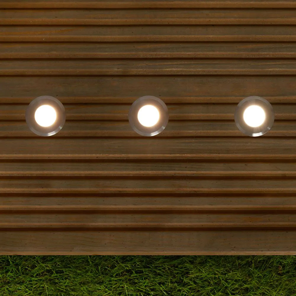 LAPIN | 4 x Outdoor Garden Deck / Ground Light Kit | 4 x 3W LED | IP65 | Stainless Steel | 4000K Neutral White