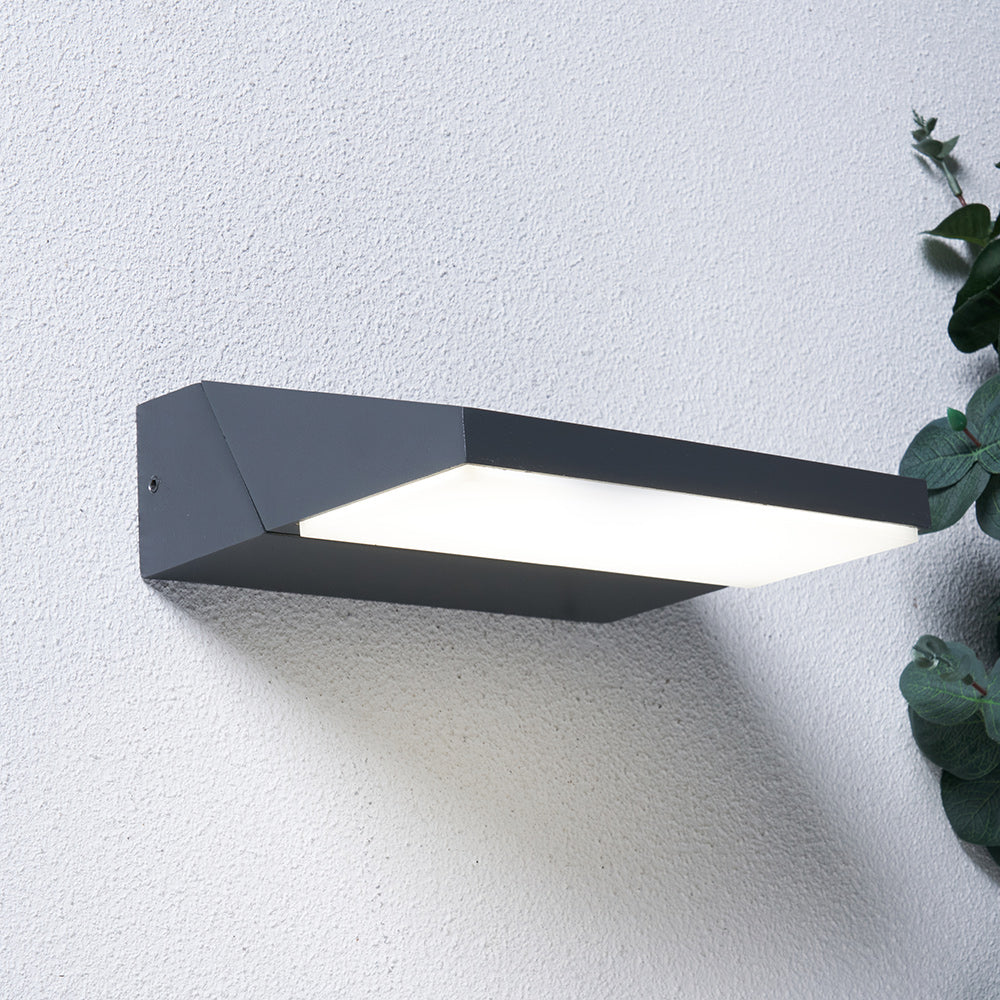 RAYU | Outdoor Up or Down Wall Light | Ideal for Porches & Exterior Area | LED 4000K Neutral White | IP65 | Anthracite