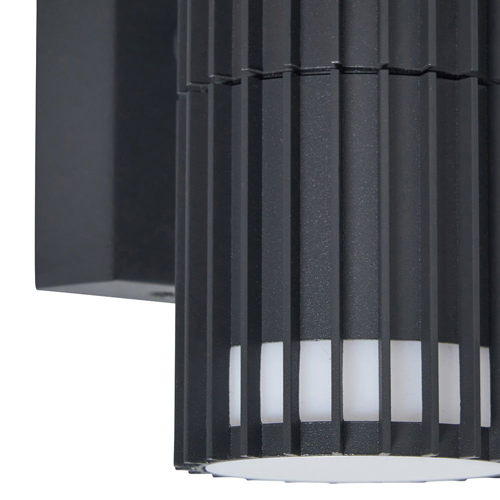 MUTO | Outdoor Up Down Wall Lantern Porch Ribbed Spot Light | GU10 | IP65 | Anthracite