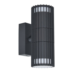 MUTO | Outdoor Up Down Wall Lantern Porch Ribbed Spot Light | GU10 | IP65 | Anthracite