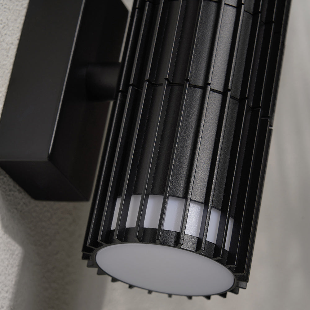 MUTO | Outdoor Up Down Wall Lantern Porch Ribbed Spot Light | GU10 | IP65 | Anthracite