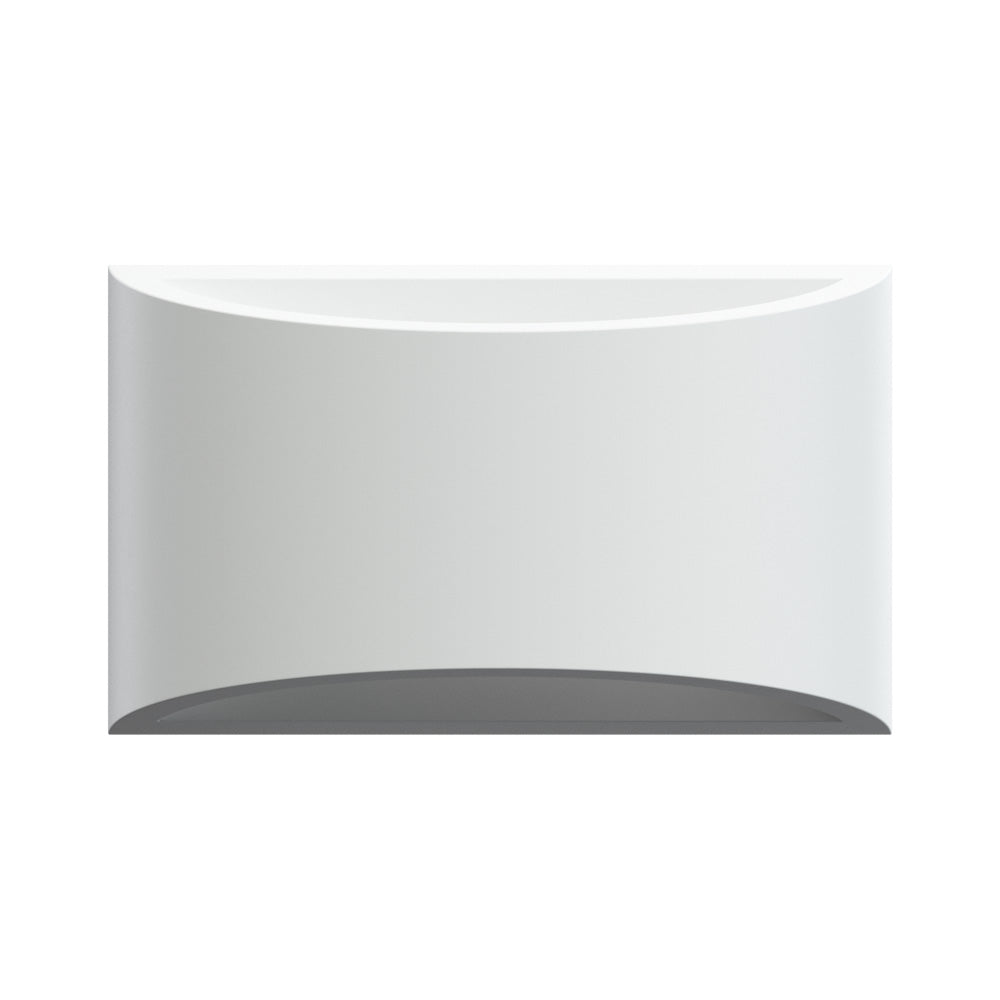 ALPHA XL Large Curved Plaster Uplighter Wall Fitting | E14 | Up Down Light Effect