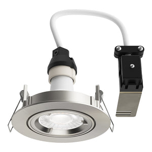 Adjustable Tilt Recessed Downlight Fitting | GU10 | IP20 | Brushed Chrome