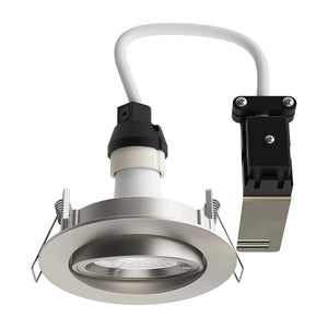 Adjustable Tilt Recessed Downlight Fitting | GU10 | IP20 | Brushed Chrome