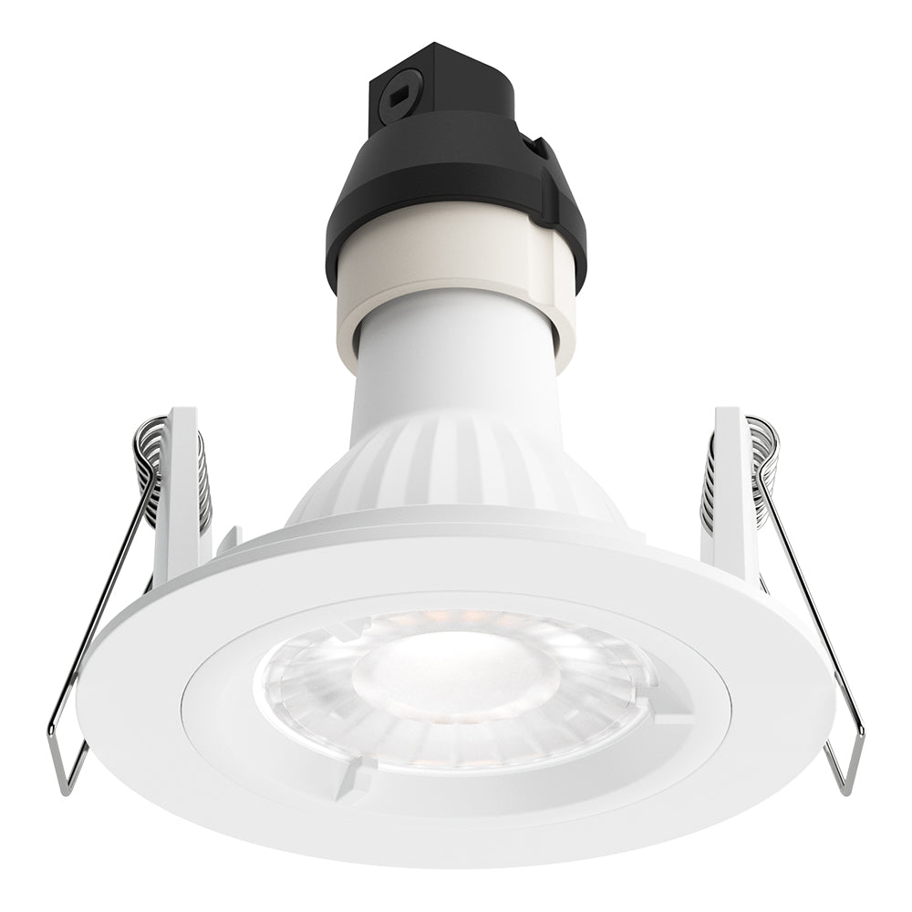 LED Fixed Recessed Dimmable Downlight Fitting | 6W GU10 | 4000K Neutral White | IP20 | White