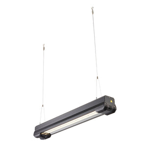 HELIOS Highbay Linear Industrial Ceiling Light for Warehouses & Commercial | LED 150W 14000lm | 4000K Neutral White | IP42 | Black