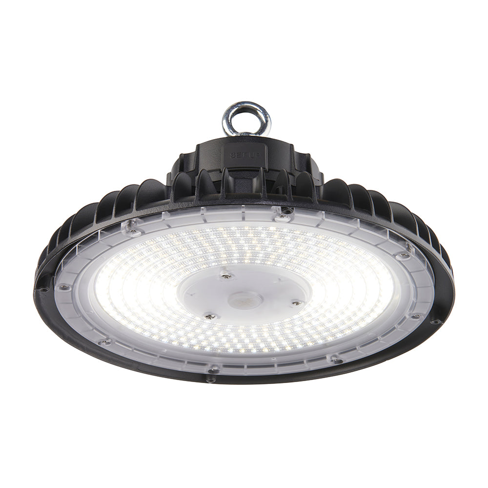 AltumPRO Highbay Industrial Ceiling Dimmable Light for Warehouses & Commercial | LED 120W/150W/200W | 160lm/w | CCT 4000-6000K | IP65 | Black