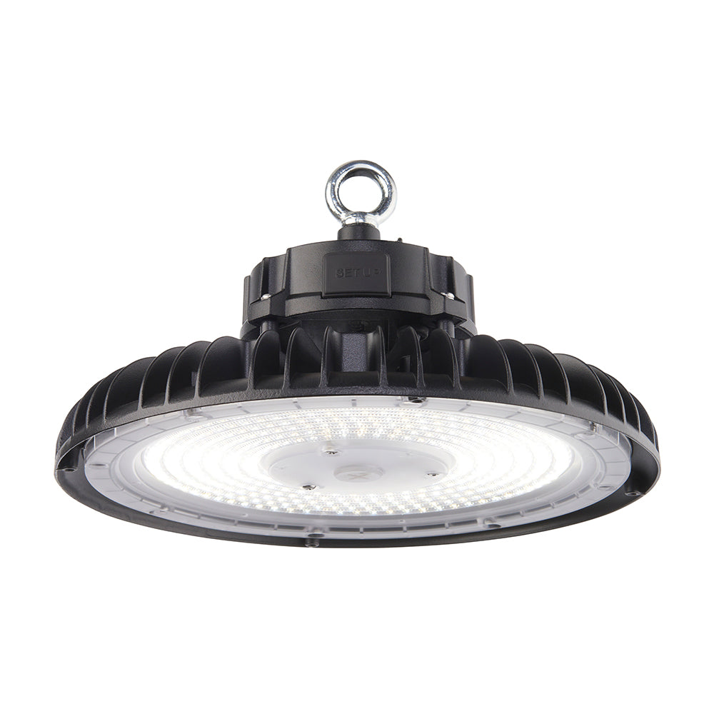 AltumPRO Highbay Industrial Ceiling Dimmable Light for Warehouses & Commercial | LED 120W/150W/200W | 160lm/w | CCT 4000-6000K | IP65 | Black