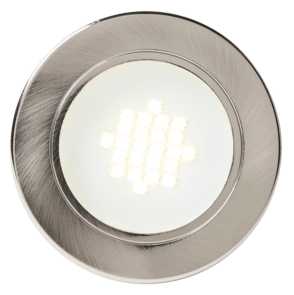 Recessed Round Under Cabinet Plinth Light | LED 1.5W | IP44 | Satin Nickel