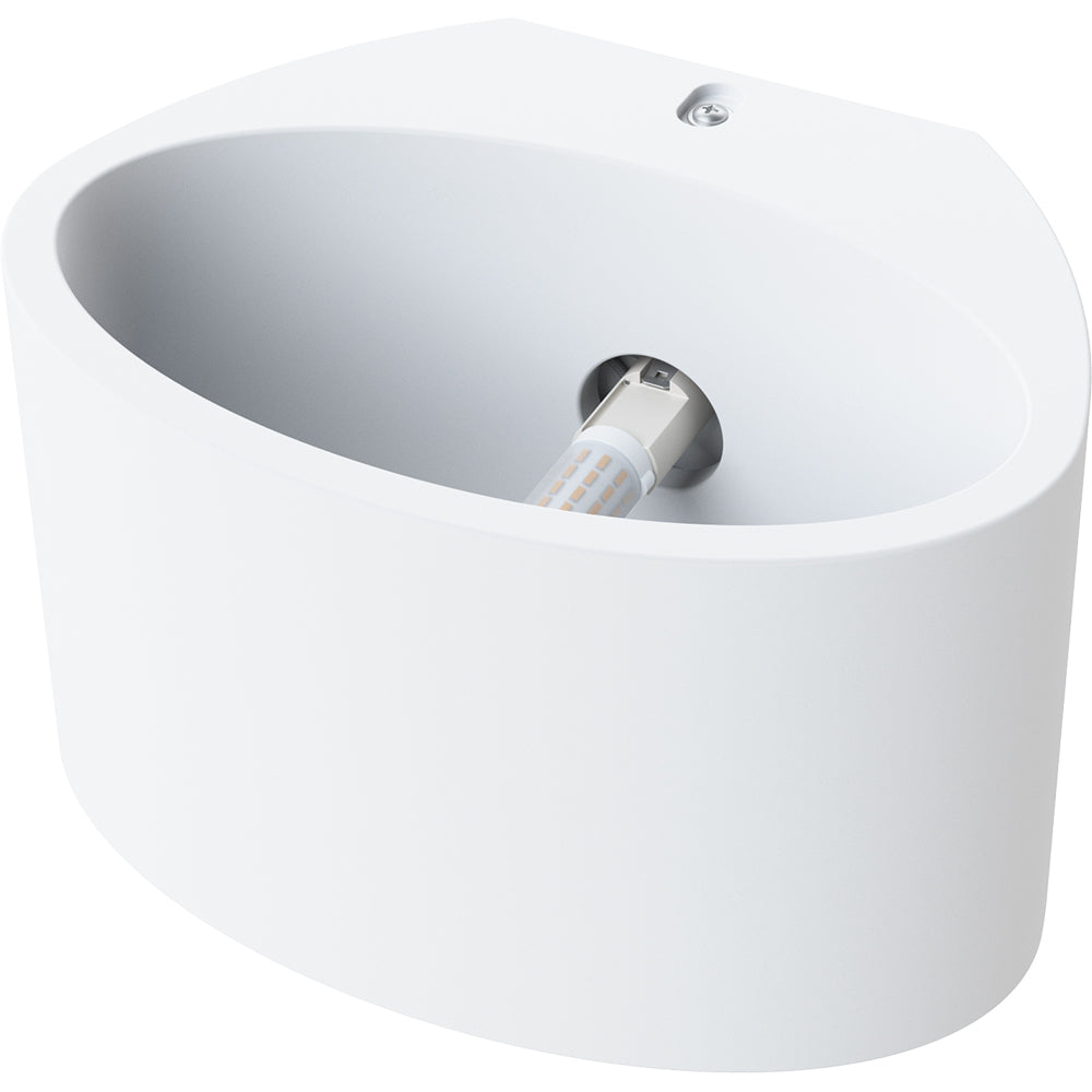 KENTON Cylinder Plaster Uplighter Wall Fitting | G9 | Up Down Light Effect