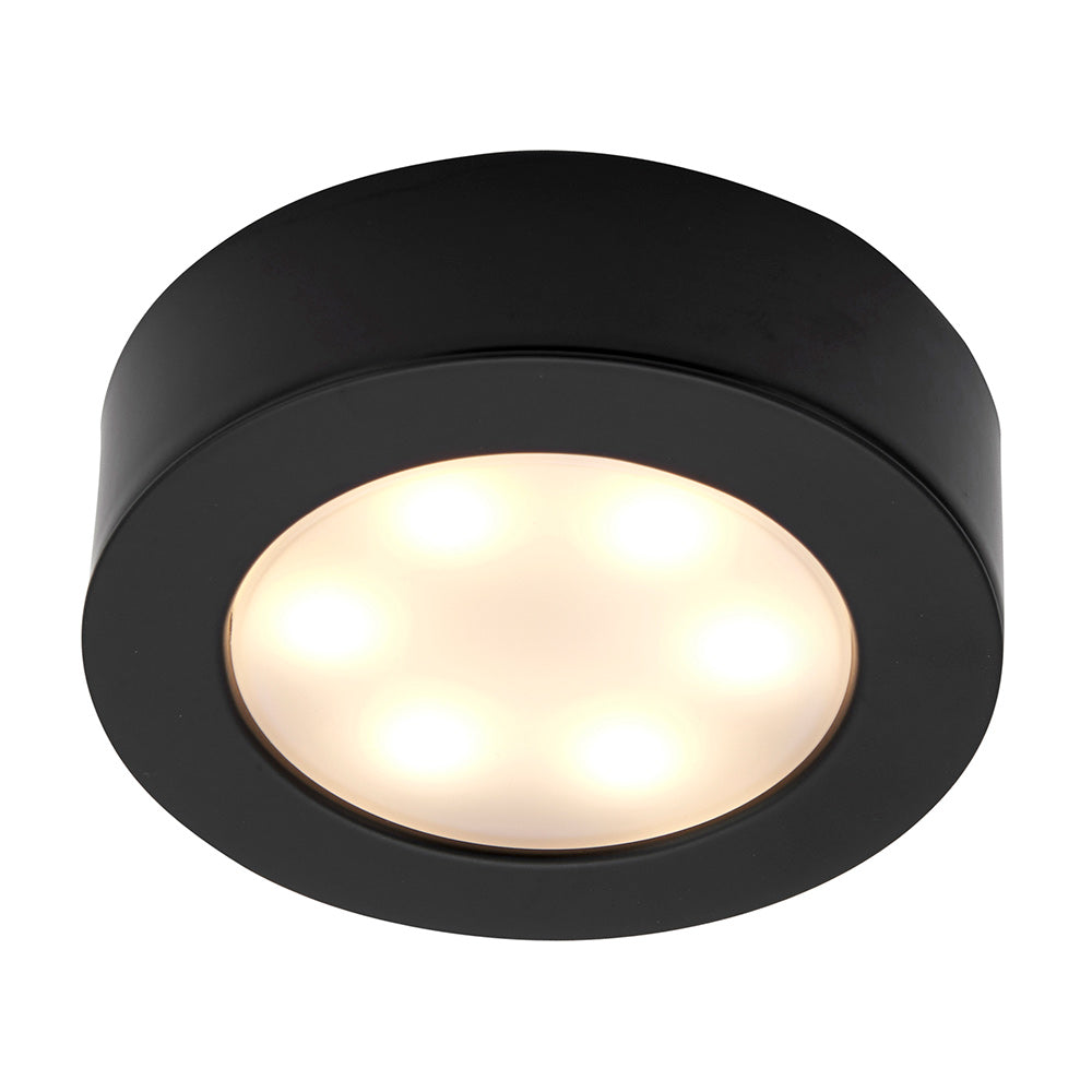 Hera | Surface / Recessed Round Under Cabinet Light | LED 2.5W | IP20 | CCT Tri-Colour | Black