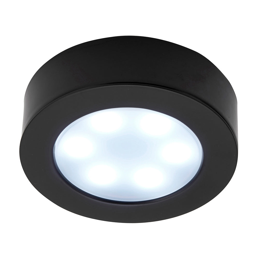 Hera | Surface / Recessed Round Under Cabinet Light | LED 2.5W | IP20 | CCT Tri-Colour | Black