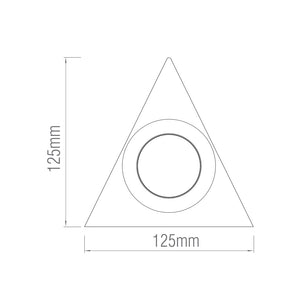 NYX | Surface Triangle Under Cabinet Light | LED 2.5W | IP20 | CCT Tri-Colour | Brushed Chrome