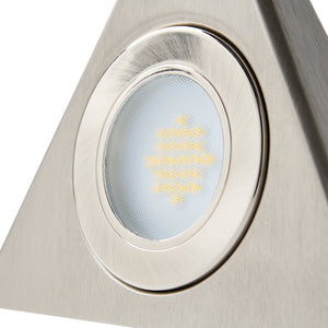 FARO | Surface Triangle Under Cabinet Light | LED 1.5W | IP44 | CCT Tri-Colour | Satin Nickel