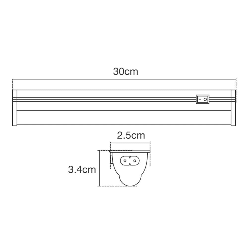 LED Kitchen Under Cabinet Aluminium Link Strip Light | LED 4W | IP20 | 4000K Neutral White | 300mm