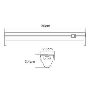 LED Kitchen Under Cabinet Aluminium Link Strip Light | LED 4W | IP20 | 4000K Neutral White | 300mm