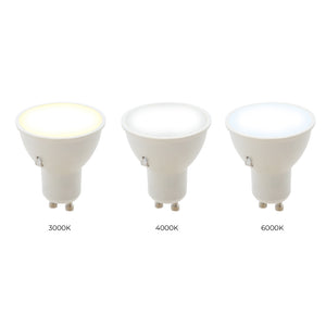 CCT GU10 LED Non-Dimmable SpotLight Bulb | 6W 500 Lumens | 3000K, 4000K & 6000K