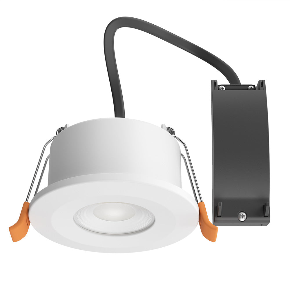 STRATA ECO | 3000K Warm White | LED Fire Rated Downlight | Dimmable 5W 600lm | IP65 | White