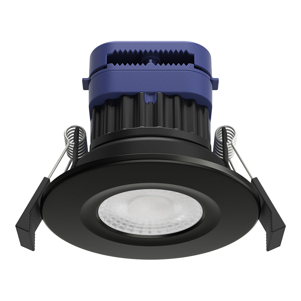 MICA | Quad-Colour CCT | LED Fire Rated Downlight | Dimmable 8W 900lm | IP65 | Black