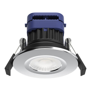 MICA | Quad-Colour CCT | LED Fire Rated Downlight | Dimmable 8W 900lm | IP65 | Polished Chrome