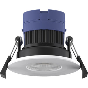 MICA | Quad-Colour CCT | LED Fire Rated Downlight | Dimmable 8W 900lm | IP65 | White | Emergency