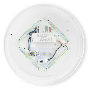 NOVA Large 400mm Commercial Bulkhead Light Fitting | LED 30W | CCT Tri-Colour | IP44 | Microwave Sensor