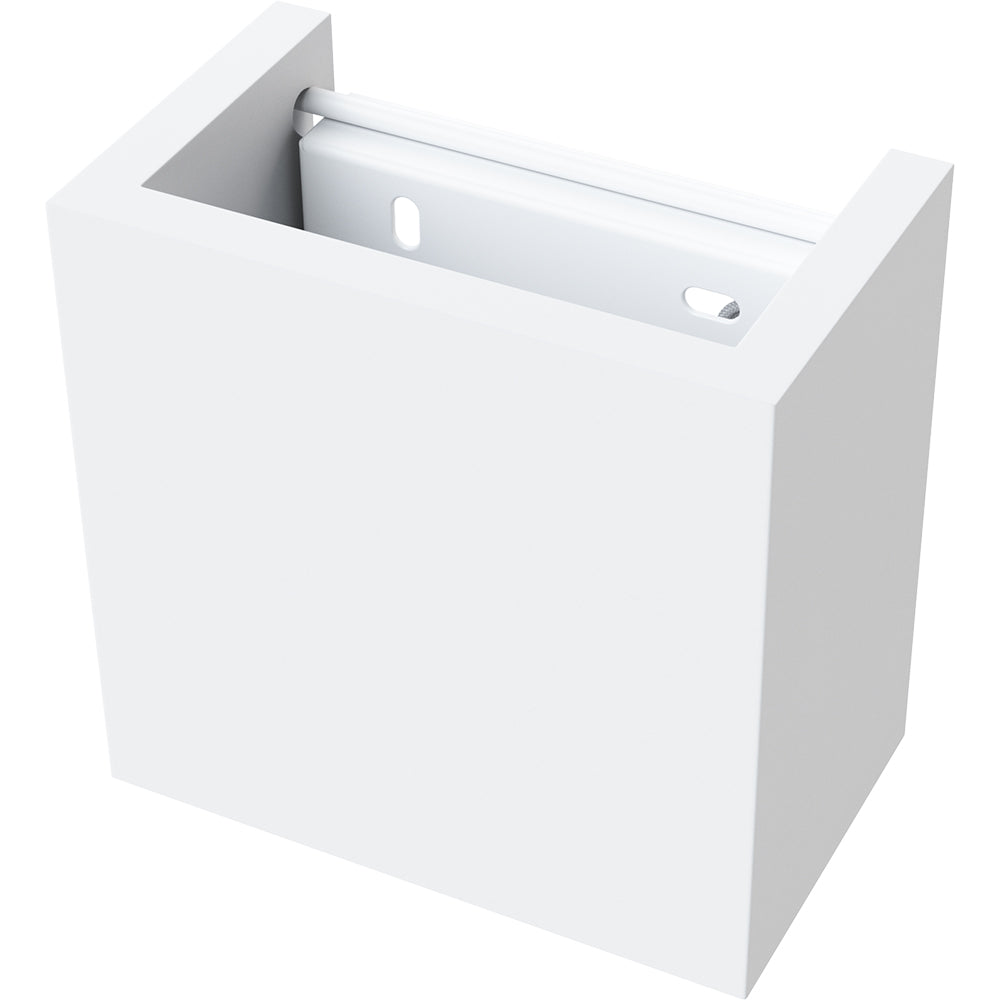 PALMER Rectangle Paintable Plaster Wall Uplighter Light | G9 | Up Down Light Effect