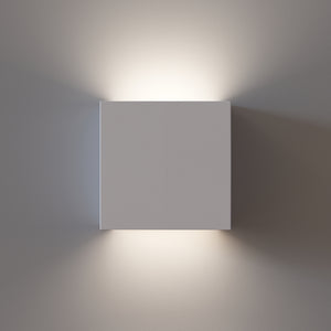 PALMER Rectangle Paintable Plaster Wall Uplighter Light | G9 | Up Down Light Effect