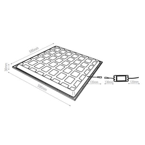 Emergency Self Test LED 600x600mm Recessed Light Panels 6 PACK | 40W 4000lm | Office Suspended Ceiling White | 6000K Daylight White