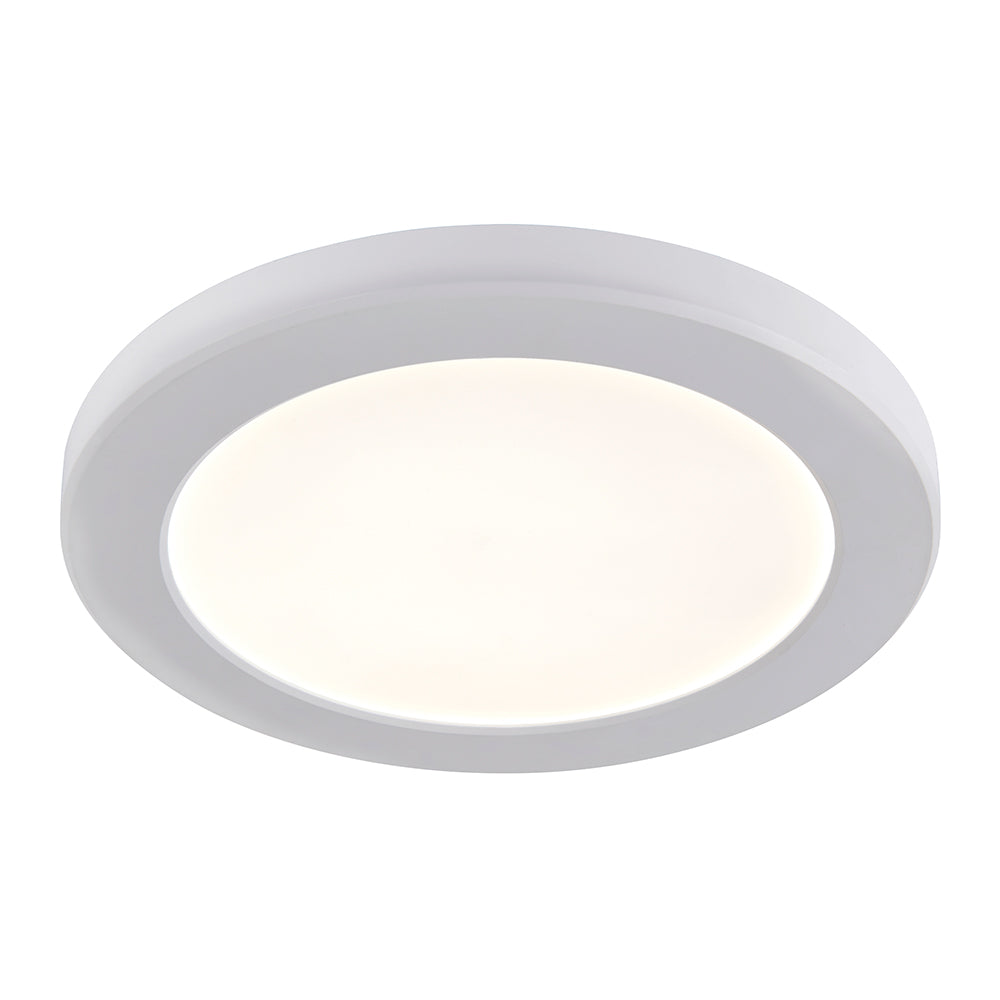 Adjustable Slim Flat Recessed / Surface Round Downlight Panel Light Fitting | LED 18W 1800lm | CCT Tri-Colour | IP44