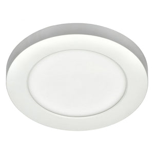 Adjustable Slim Flat Recessed / Surface Round Downlight Panel Light Fitting | LED 6W 600lm | CCT Tri-Colour | IP44 | White