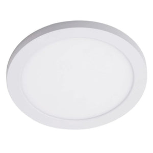 Adjustable Slim Flat Recessed / Surface Round Downlight Panel Light Fitting | LED 18W 1800lm | CCT Tri-Colour | IP44 | White