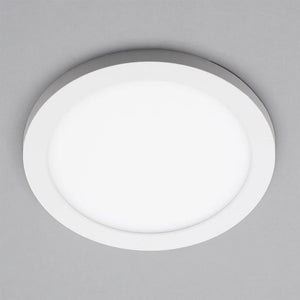 Adjustable Slim Flat Recessed / Surface Round Downlight Panel Light Fitting | LED 18W 1800lm | CCT Tri-Colour | IP44 | White